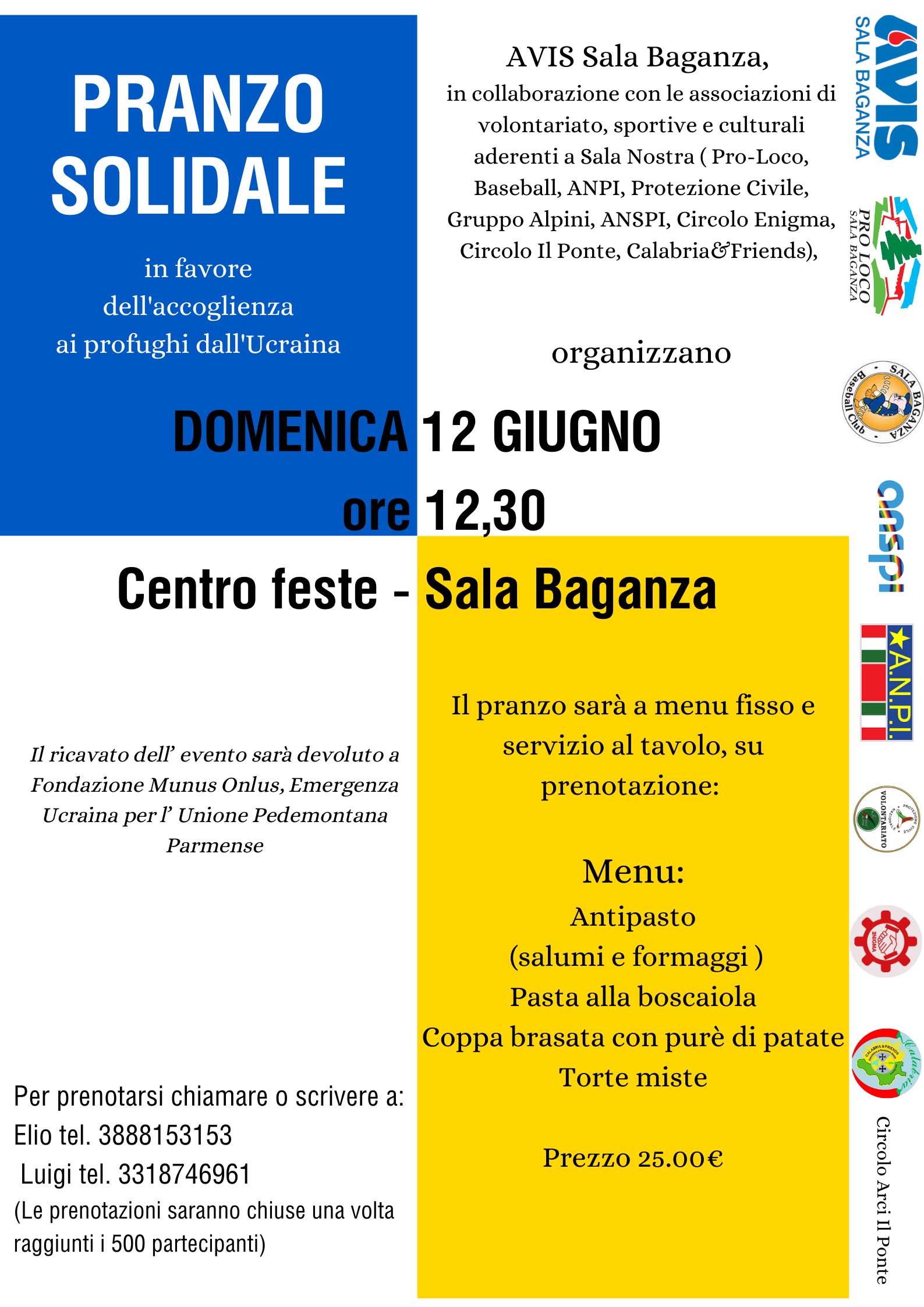 Pranzo solidale Sala