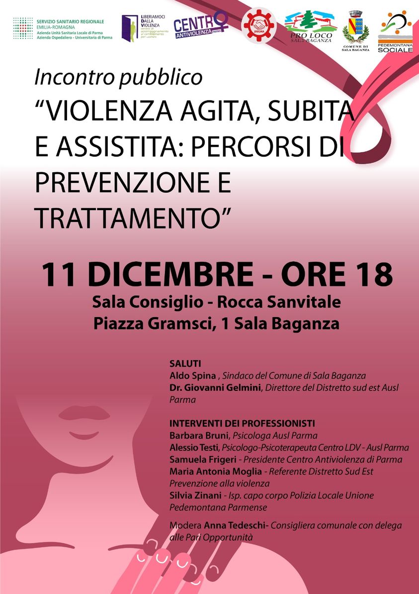 Violenza agita, subita e assistita: percorsi di prevenzione e trattamento